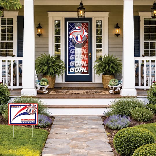 11.5" x 15.5" France Soccer Plastic Yard Sign